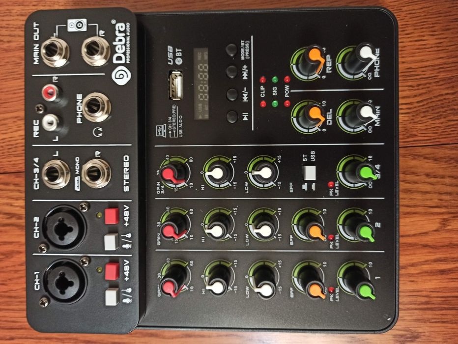 Аудіоінтерфейс для ПК/телефону мікшування стримінгу караоке  пульт