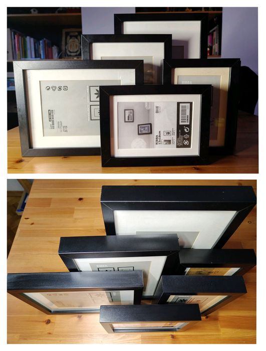 Zestaw 6 ramek IKEA RIBBA – czarne