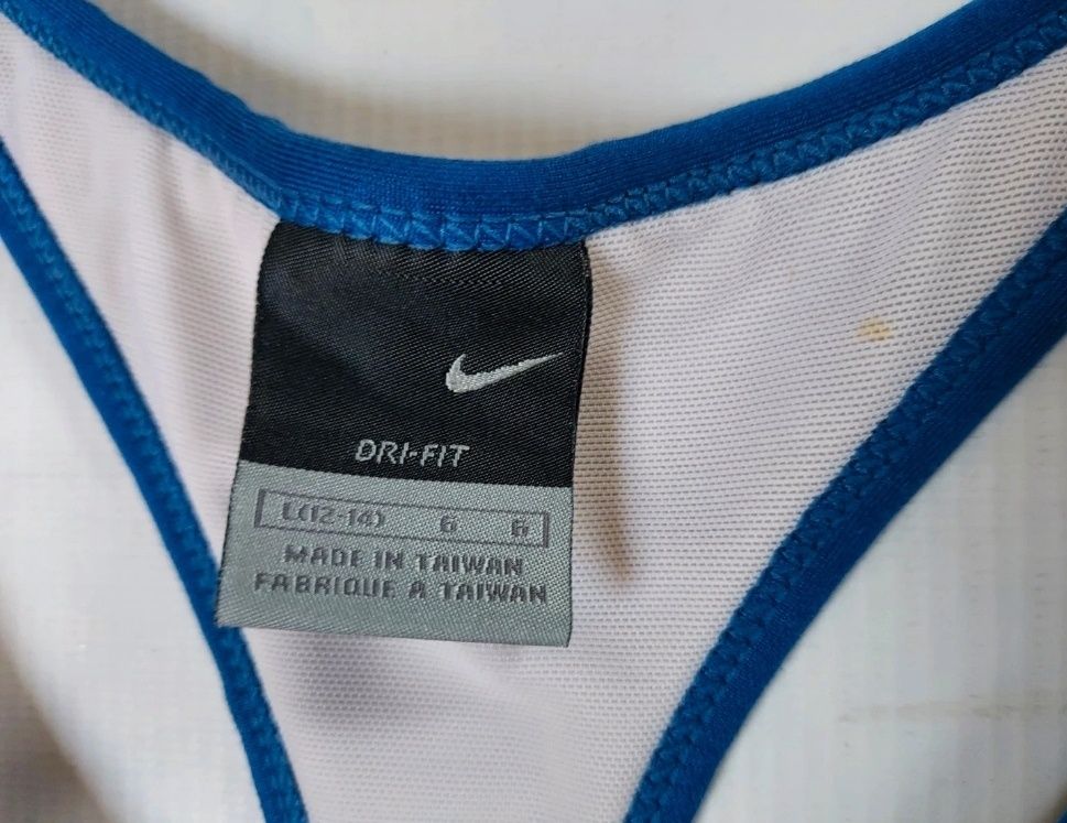 Top koszulka bokserka biało niebieska Nike L 40 XL 42