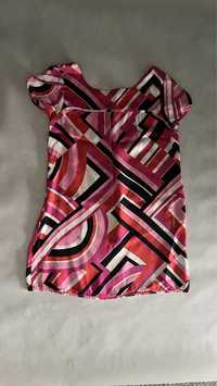 New Look kolorowa sukienka mini tunika w stylu lat 60 70 S
