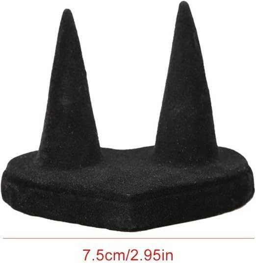 Ekspozytor, stojak podwójny na pierścionki w kształcie serca aksamitny