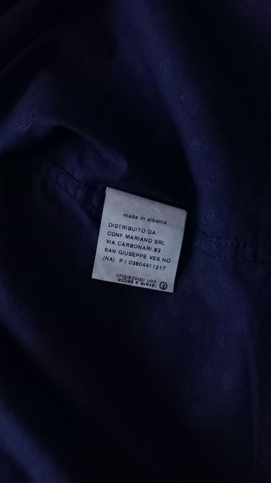 włoska granatowa wzorzysta męska koszula FB slim fit