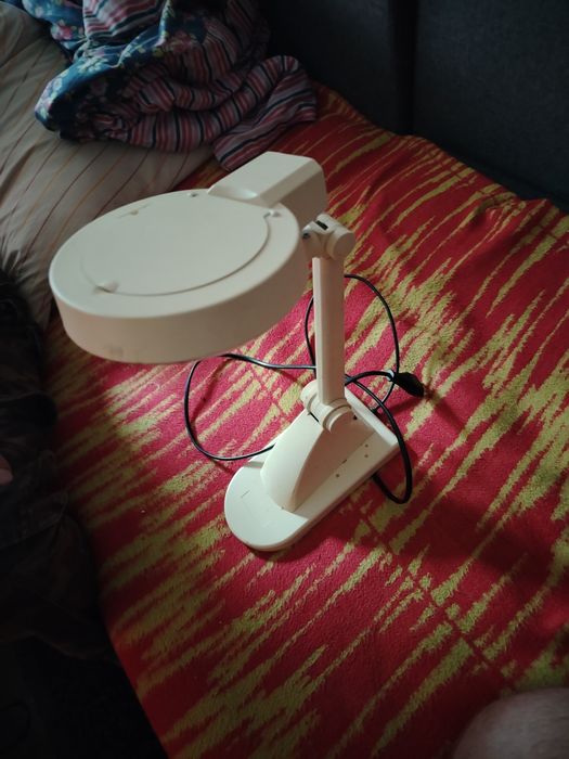 Vintage lampa z lupą jażeniówka spalona