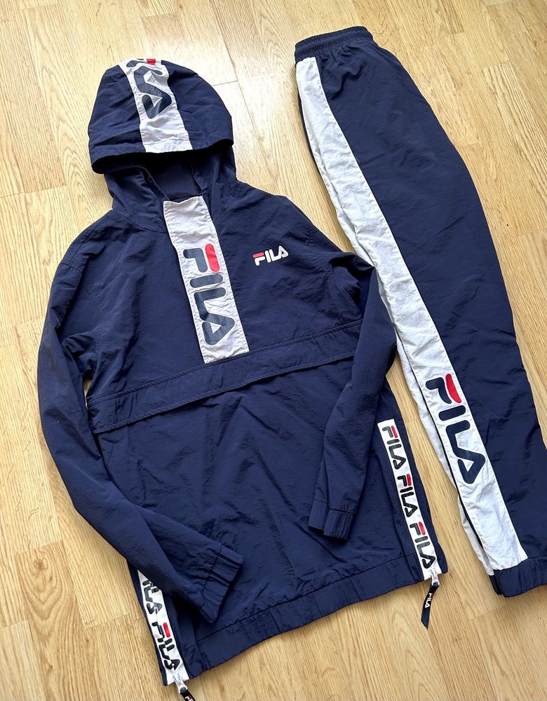 Fila костюм 13-15 лет нейлоновый оригинал 160 см кофта штаны XS