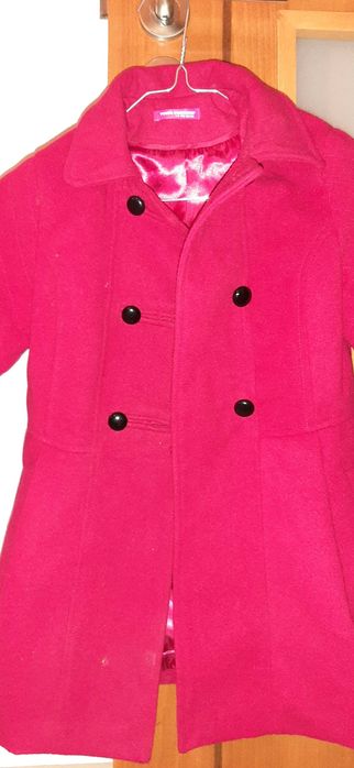 Casaco fazenda vermelho menina