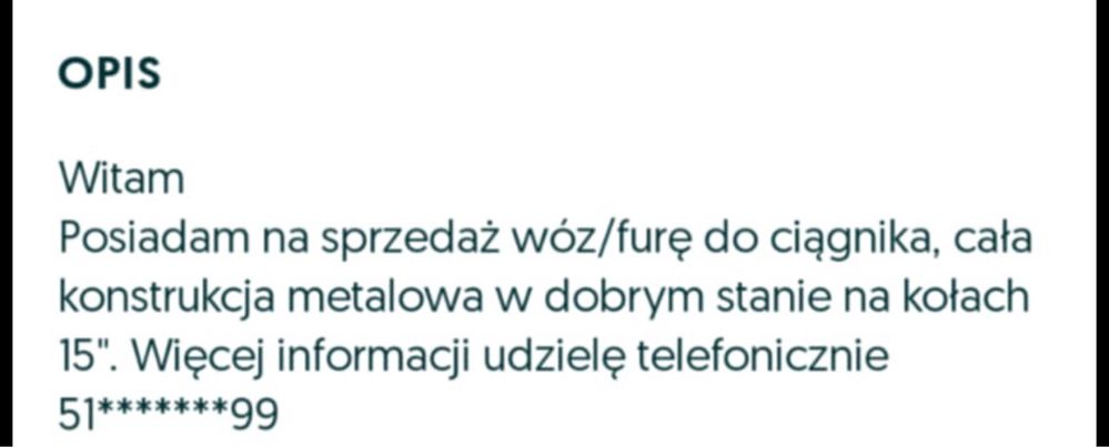 Wóz fura do ciągnika