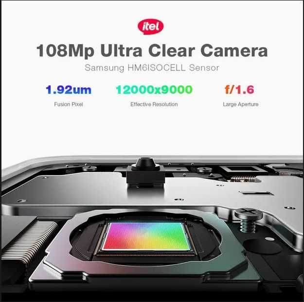 ITEL S24. 16Gb(8+8)/256, 108Mp, 90Hz, 5000мА, NFC, Cтереозвук+Подарок