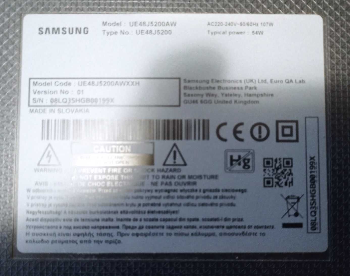 Telewizor Samsung UE48J5200 48" LED, Full HD, DVB-T, gwarancja, dowóz