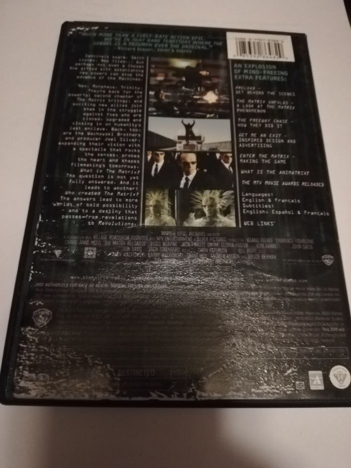 Matrix Reloaded kultowy film po ang., specjalna edycja 2 płyty DVD