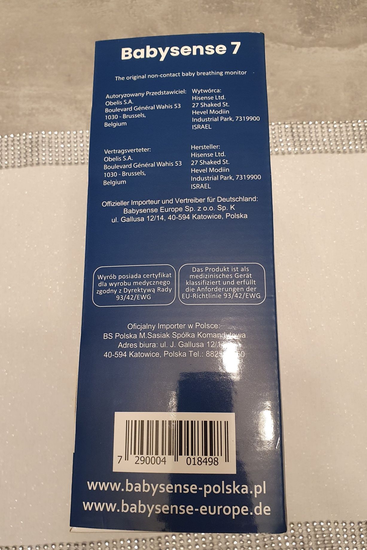 Medyczny Monitor oddechu dla niemowląt / dzieci Babysense 7 NOWY model
