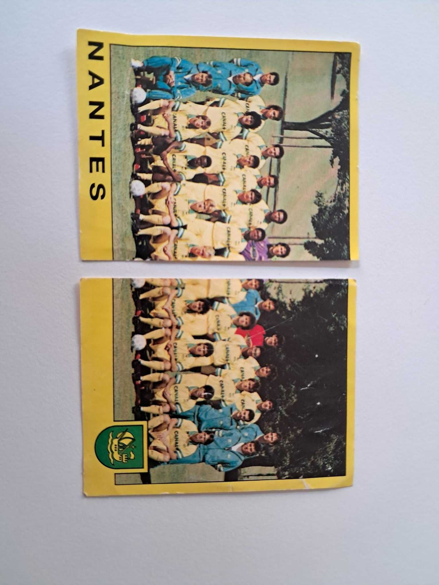2 Imagens retro vintage do Album Panini 1989 Campeonato francês