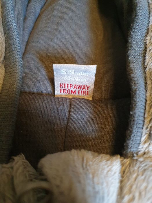 Ocieplany kombinezon niemowlęcy, rozmiar 68/74