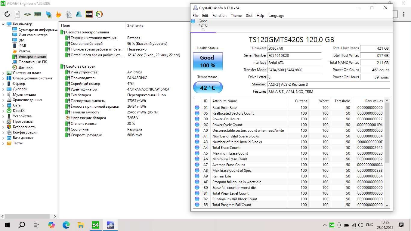Недорогой качественный Acer A315-21 A9-9420e 8/120Gb