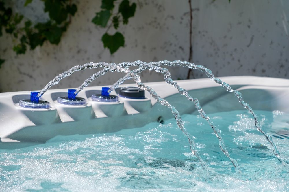 Wanna Ogrodowa Jacuzzi z Hydromasażem 6 Osób 65 Dysz 4 Pompy Balboa