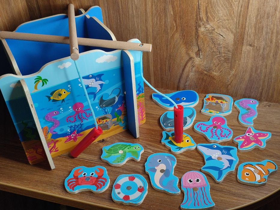 Детская игрушка рыбалка на магнитах Морские жители