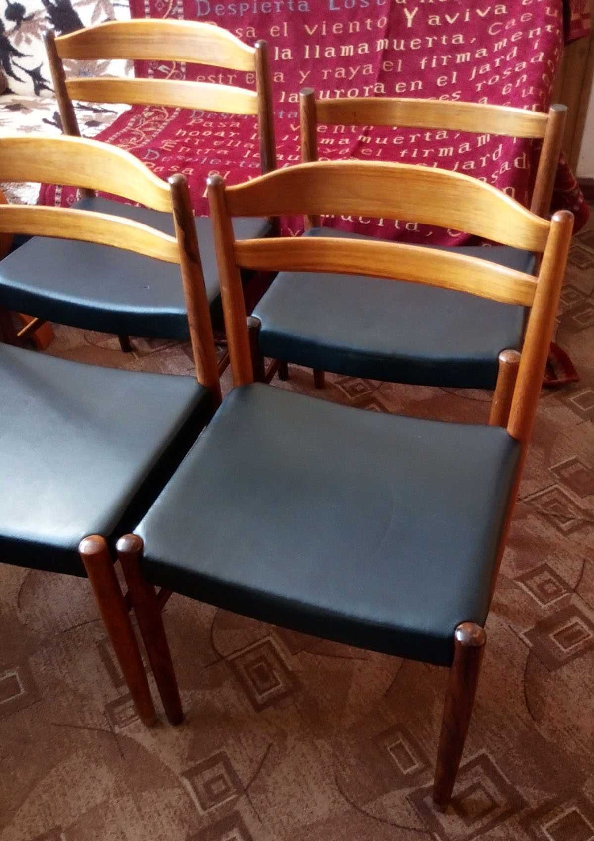 Krzesła lata 60. proj. Carl Ekstrom, skandynawski design