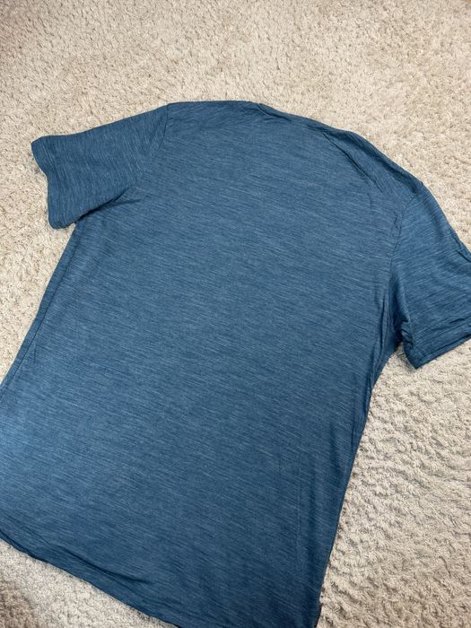 Чоловіча блакитна шерстяна футболка icebreaker merino оригінал