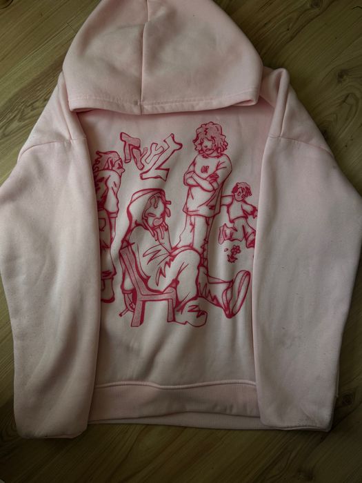 Рожеве y2k худі.