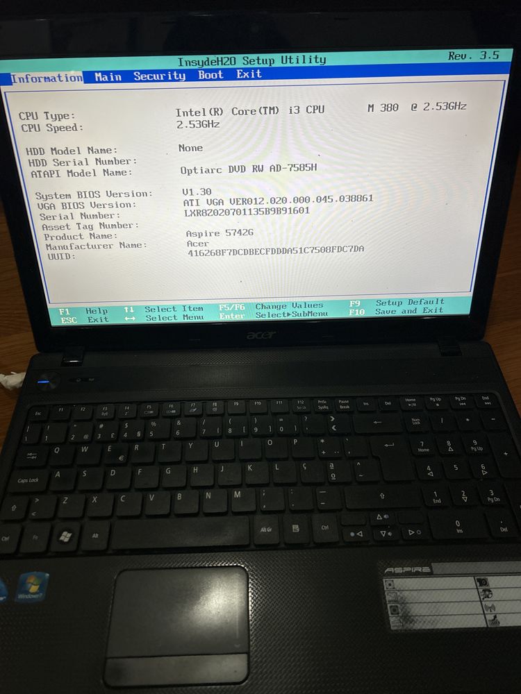 Acer aspire 5742G