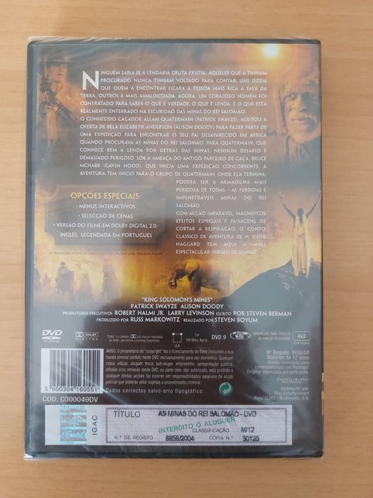 DVD Novo e Selado - As Minas do Rei Salomão
