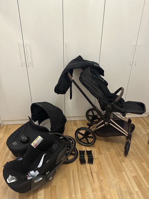 Wózek Cybex Priam 4.0 3w1 ze śpiworkiem i terenowymi kołami zestaw