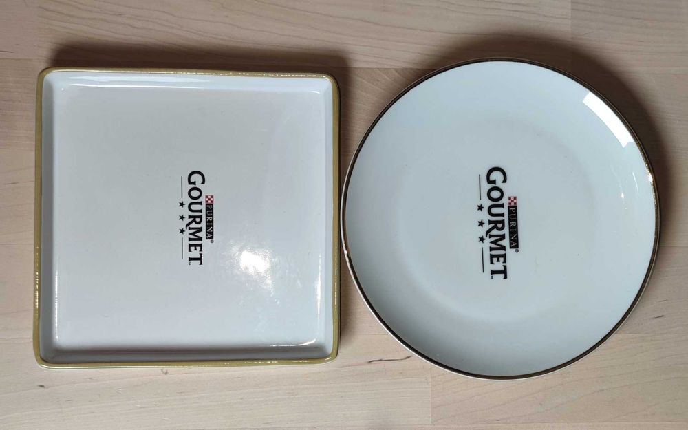 Conjunto de 2 Pratos Para Gato - Novos da Coleção GOURMET