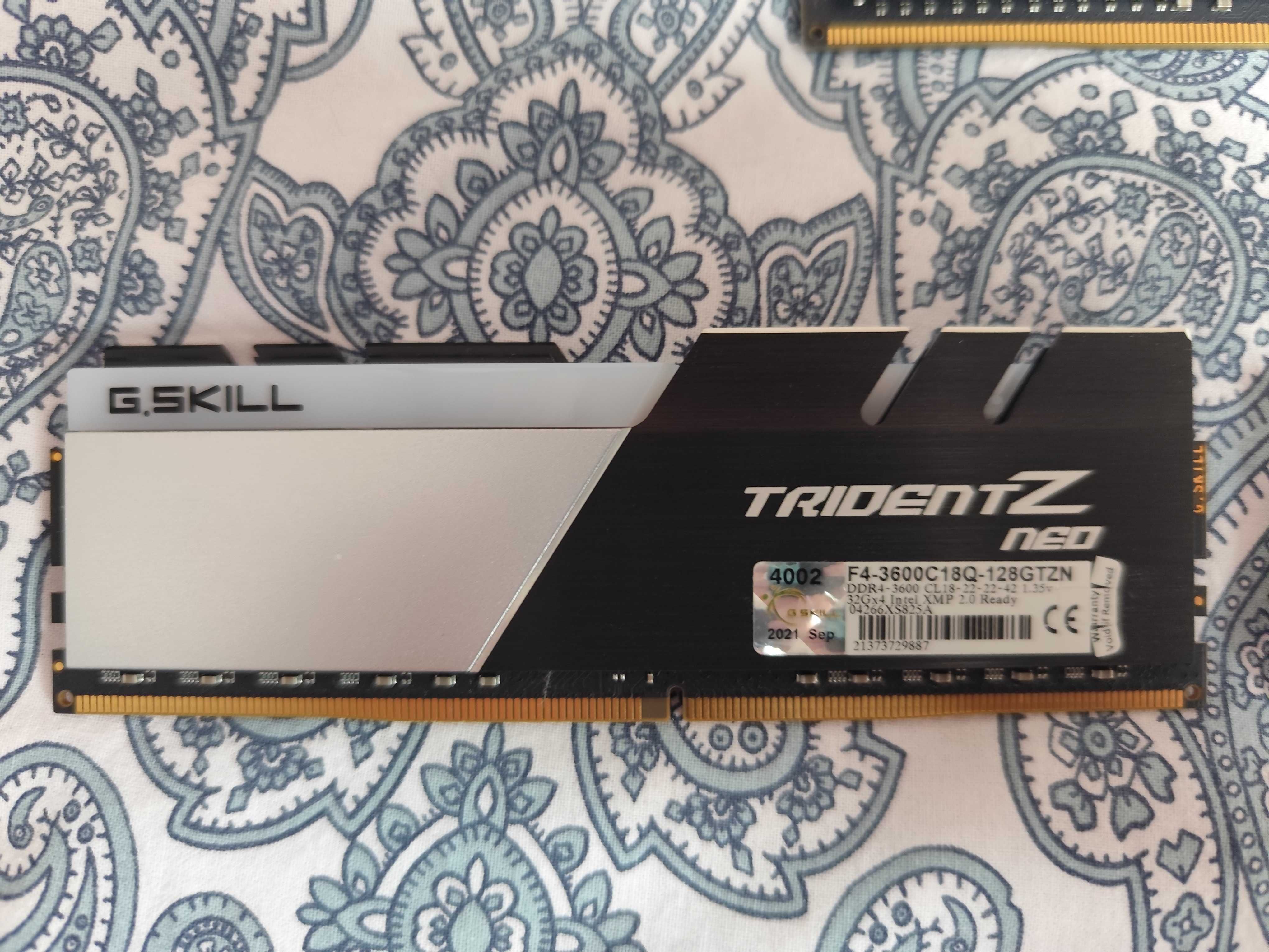 G.Skill RAM DDR4 TRIDENT Z NEO CL18 3600MHz 32GBx4=128GB