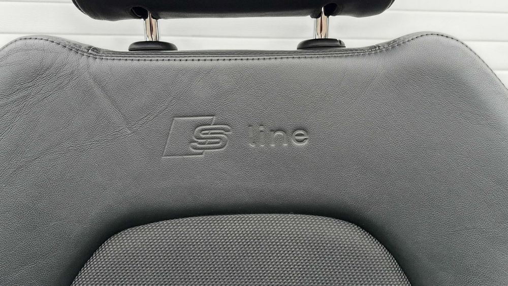 Czarne fotele półskóry S-line półskórzane wnętrze - AUDI A6 C6 / S6 C6