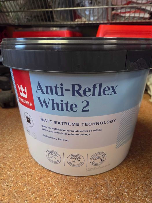 Biała Farba Tikkurila Anti-Reflex White 10L Ultra MAT antyrefleksyjna