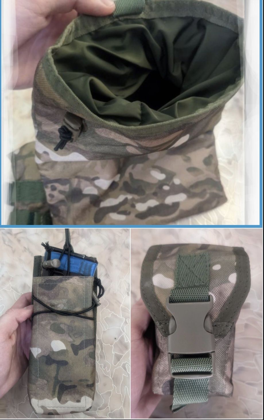 Подсумки тактические Мультикам/Multicam АК (AR), Граната (РГД), Сброс