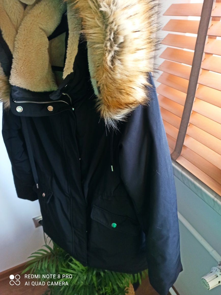 Parka kurtka futerko Stradivarius r. M