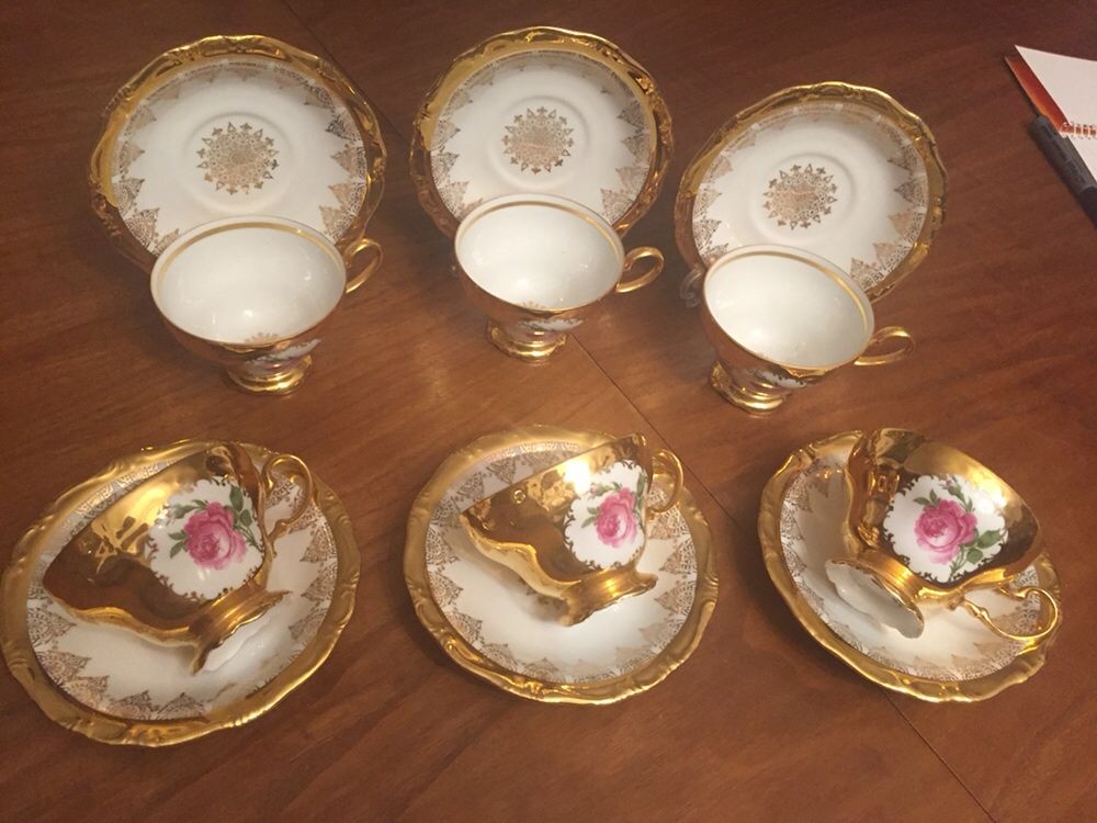 Conjunto de chá de porcelana