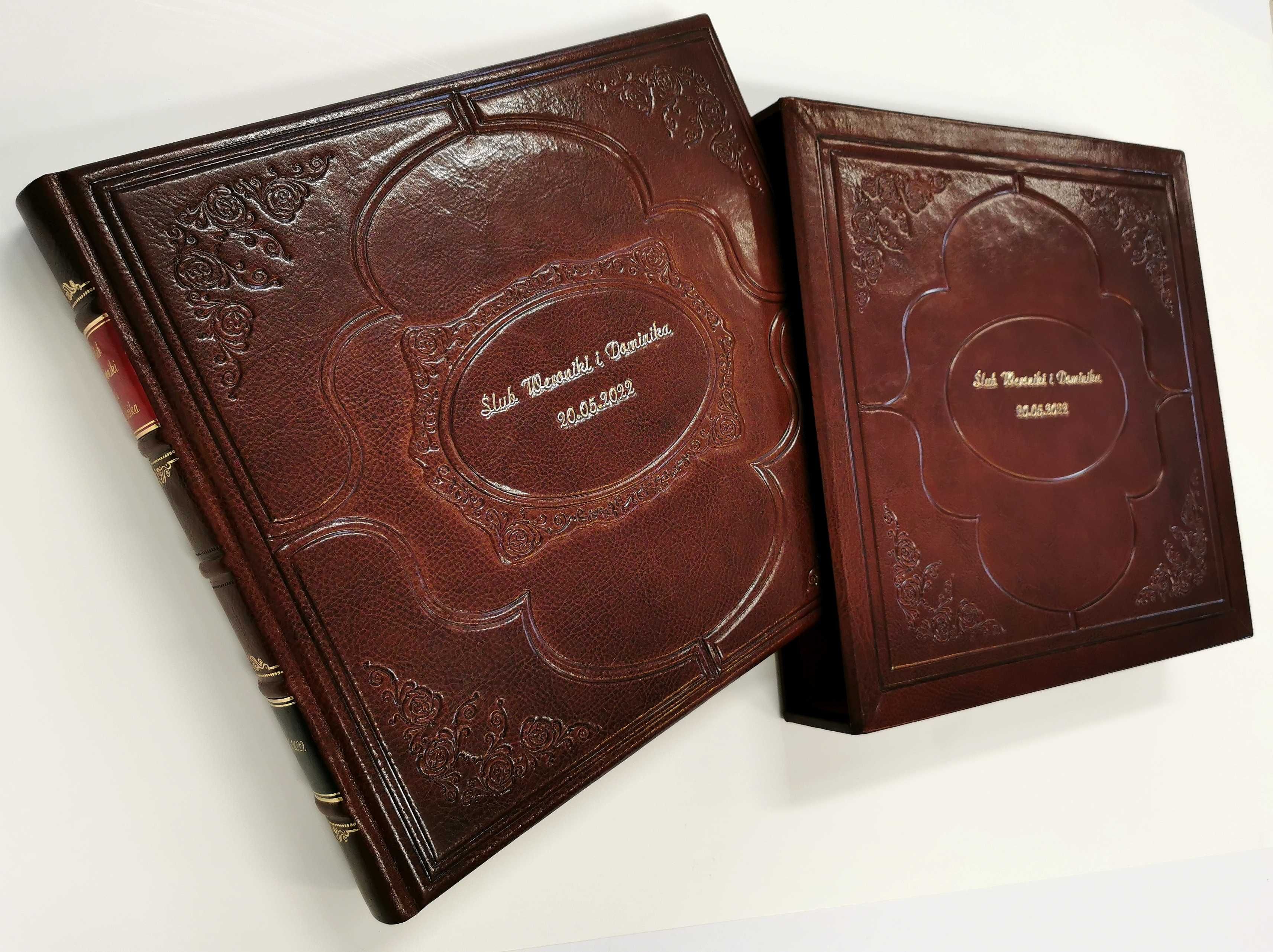 Skórzany album na zdjęcia, albumy ślubne, na urodziny, album komunijny