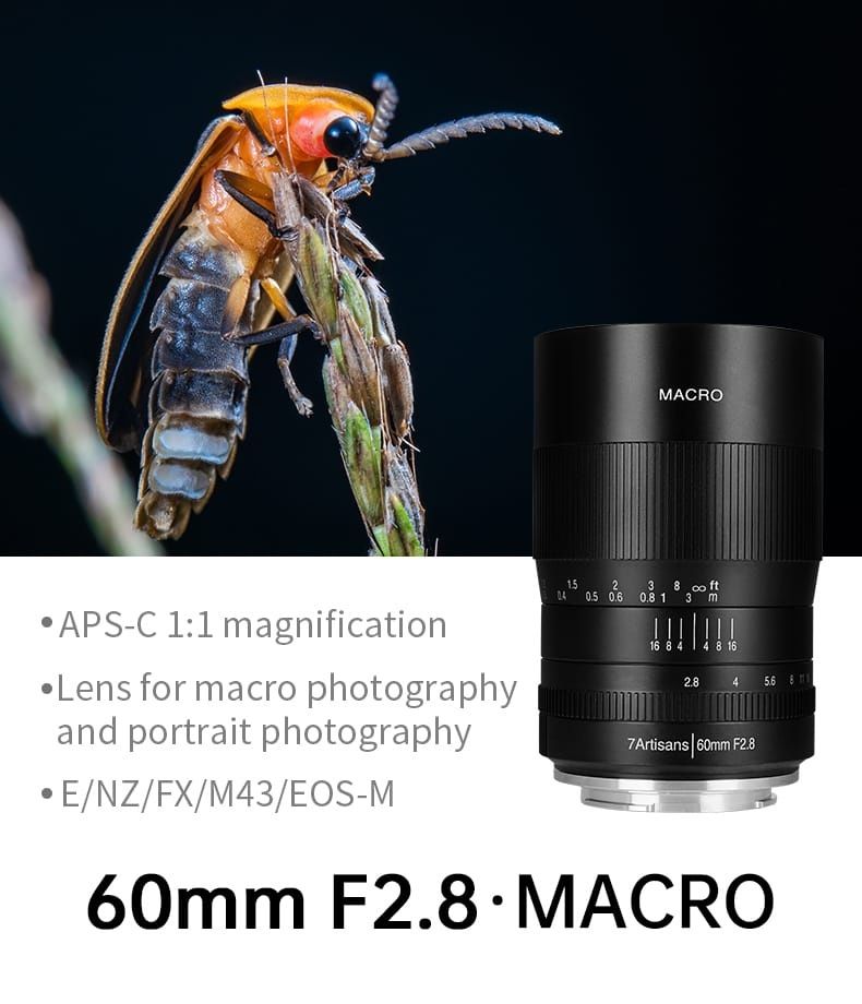 35mm 7 artisans Macro MF Prime Lens para Canon, EOS M M50 Micro 4/3, E