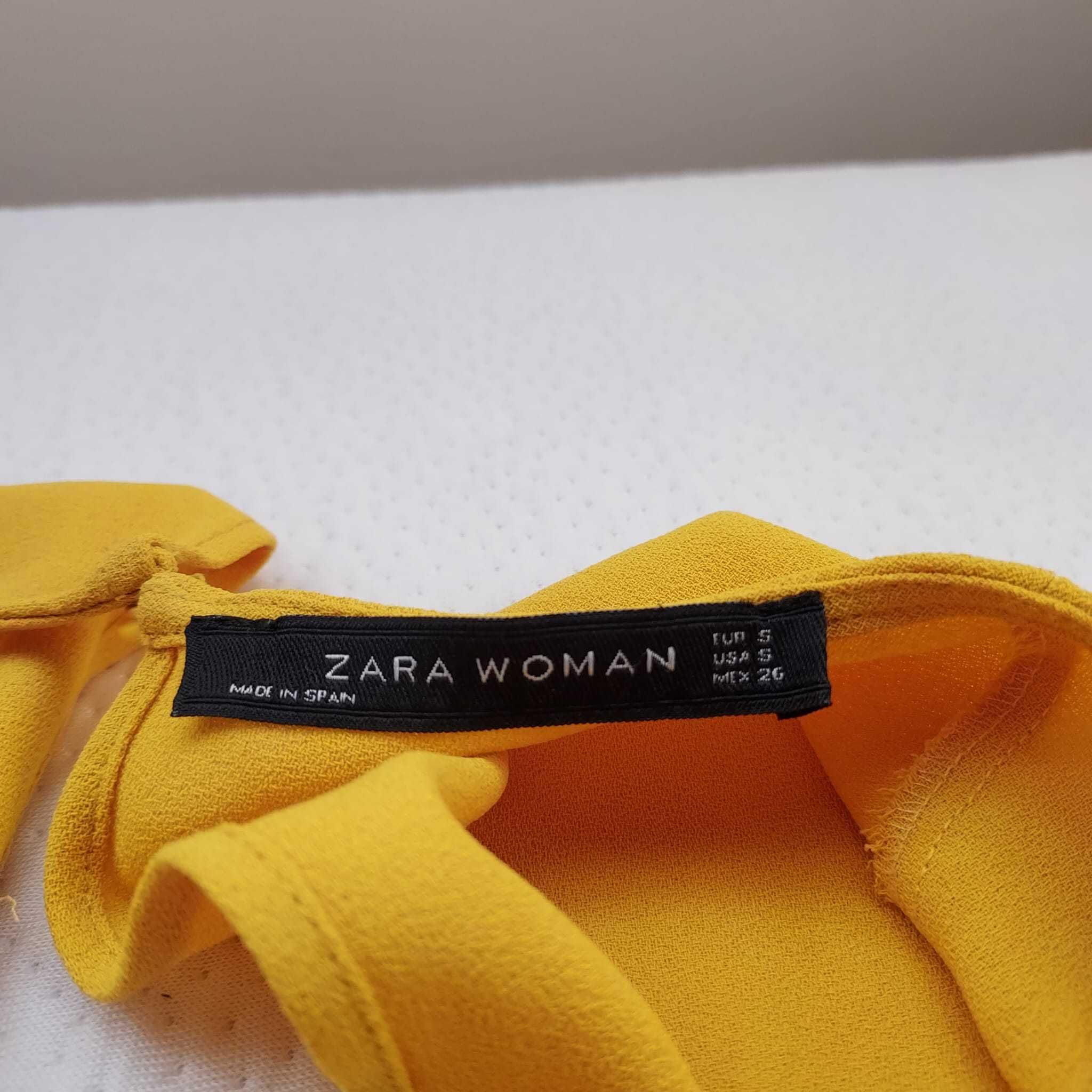 Żółta Sukienka Damska Zara, Rozmiar S