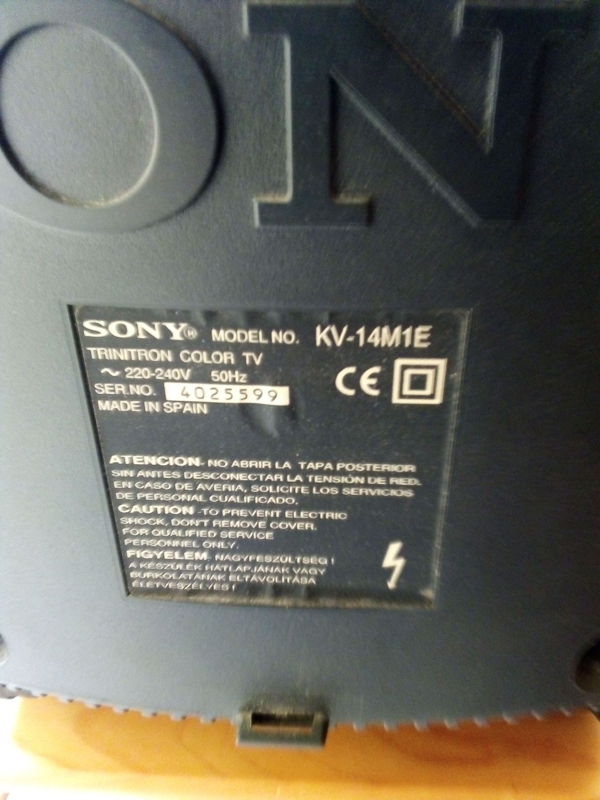 TV Sony 14'' com comando original
