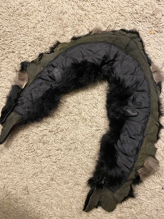 Futrzany kołnierz  czarny futro naturalne szal z futra