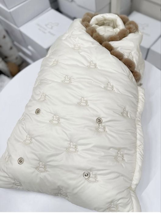 Зимовий комплект набір конверт комбінезон шапка creative.babyfactory