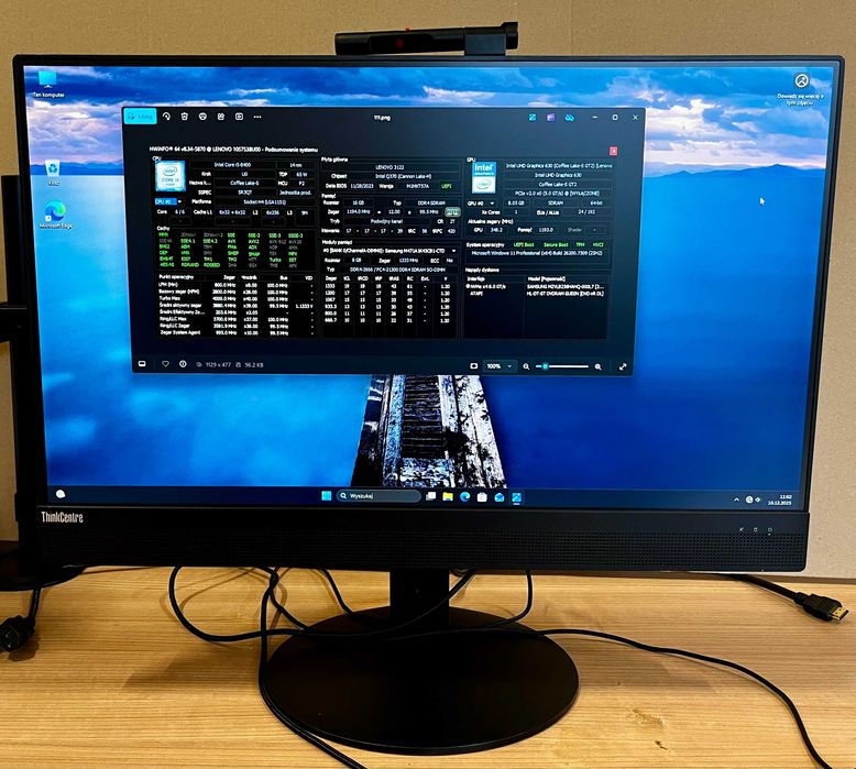 Komputer stacjonarny AIO LENOVO ThinkCenter M920z i5/16GB/256GB M.2