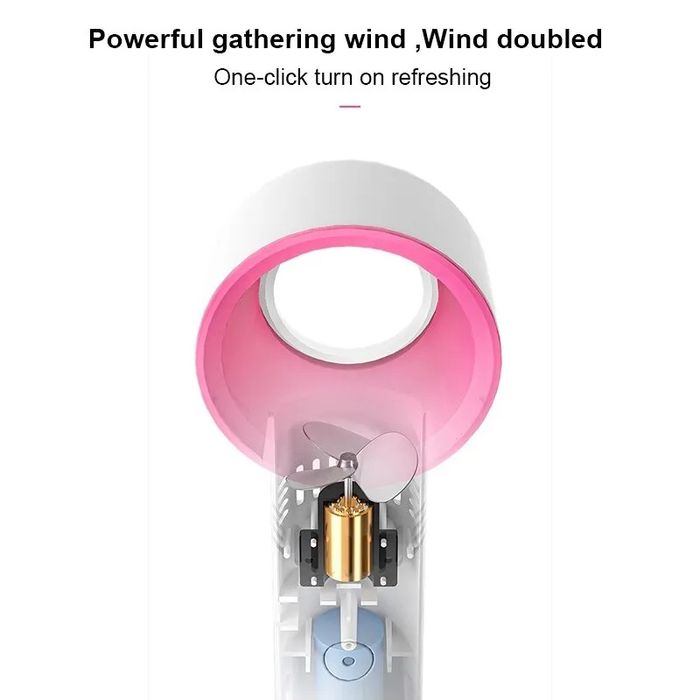Ventilador ventoinha portátil de mão sem pás caminhada campismo lazer