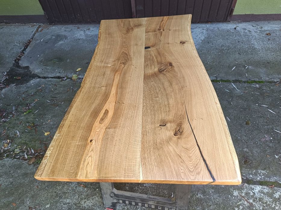 Blat dębowy Live Edge 145x72-78.  Na stół biurko ławę 19