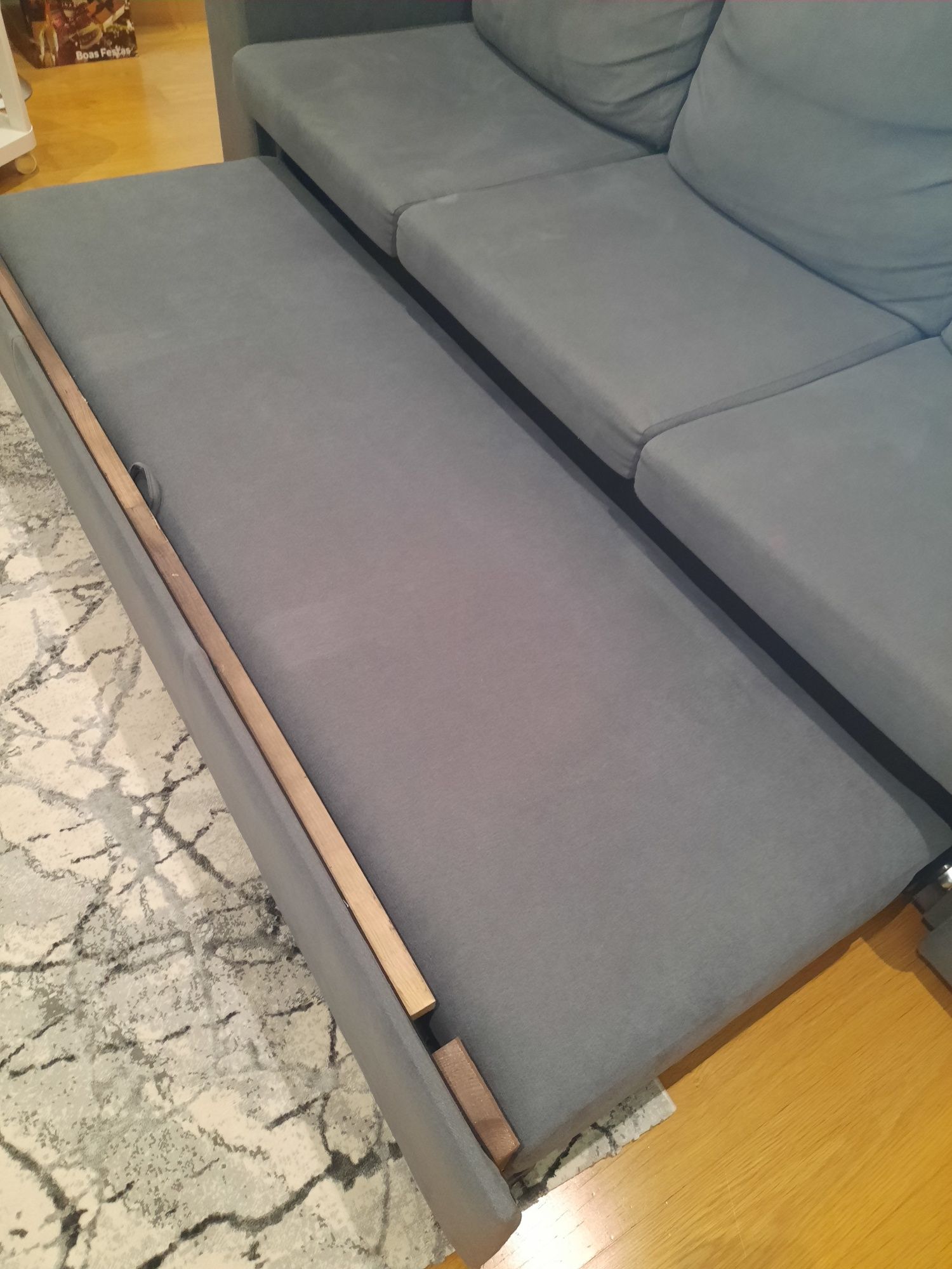 Sofá cama de 3 lugares, cor cinza