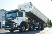 Volvo FMX 450 / 8X4 / WYWROTKA 2 STRONNA / HYDROBURTA / AUTOMATYCZNA PLANDEKA / I-SHIFT / EURO 6 / SPROWADZONY