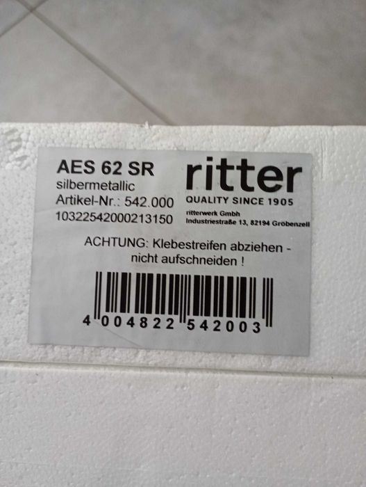 Krajalnica do zabudowy Ritter AES 62 SR Prawa