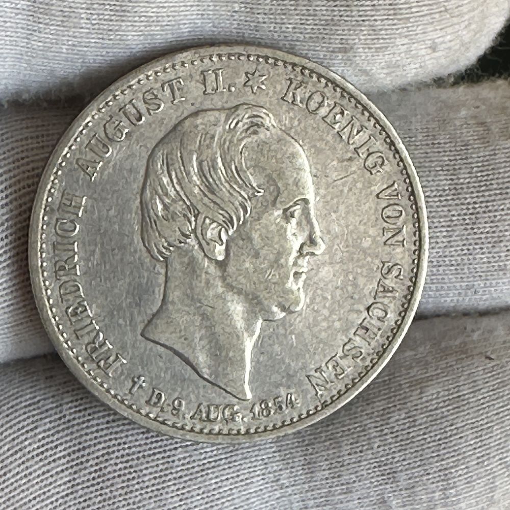 1 Talar Sachsen 1854 srebro