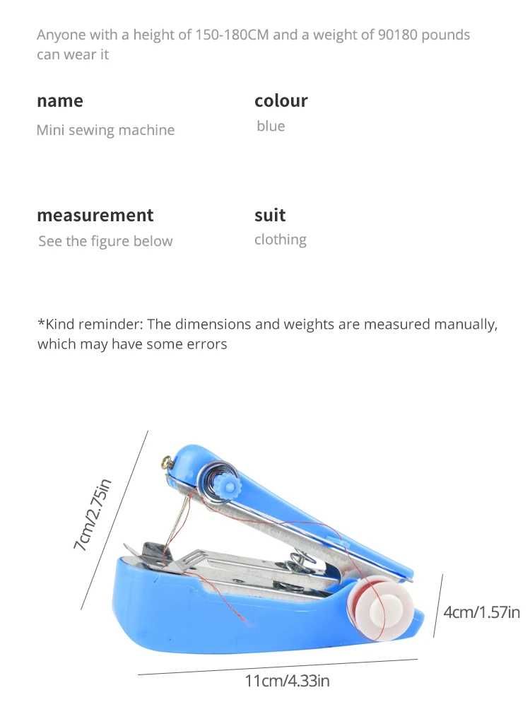 Máquina De Costura Portátil Máquina corte manual Reparação de tecidos