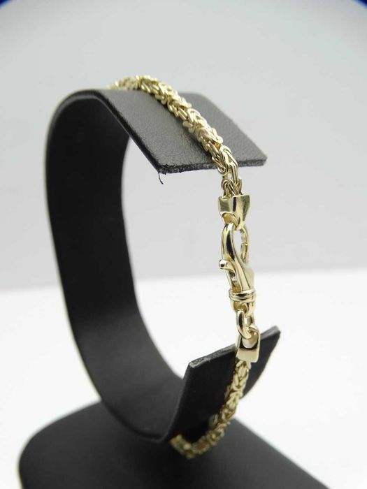 Piękna Złota Bransoletka Królewska 7,13g P585 20,5cm 2mm