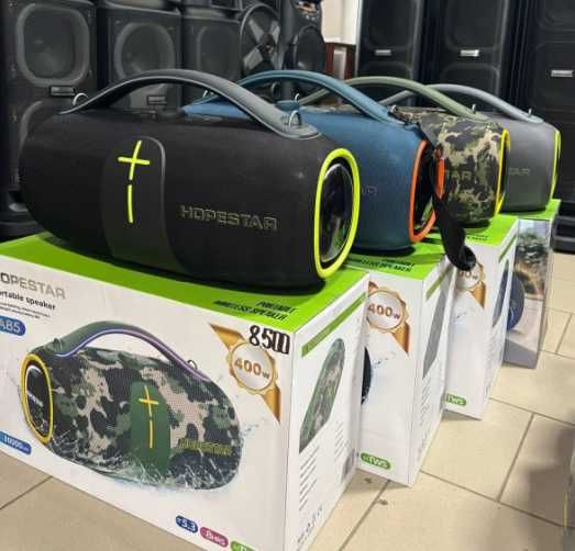 Портативна колонка Hopestar A85 400W, TWS, мікрофон, RGB подсветка
