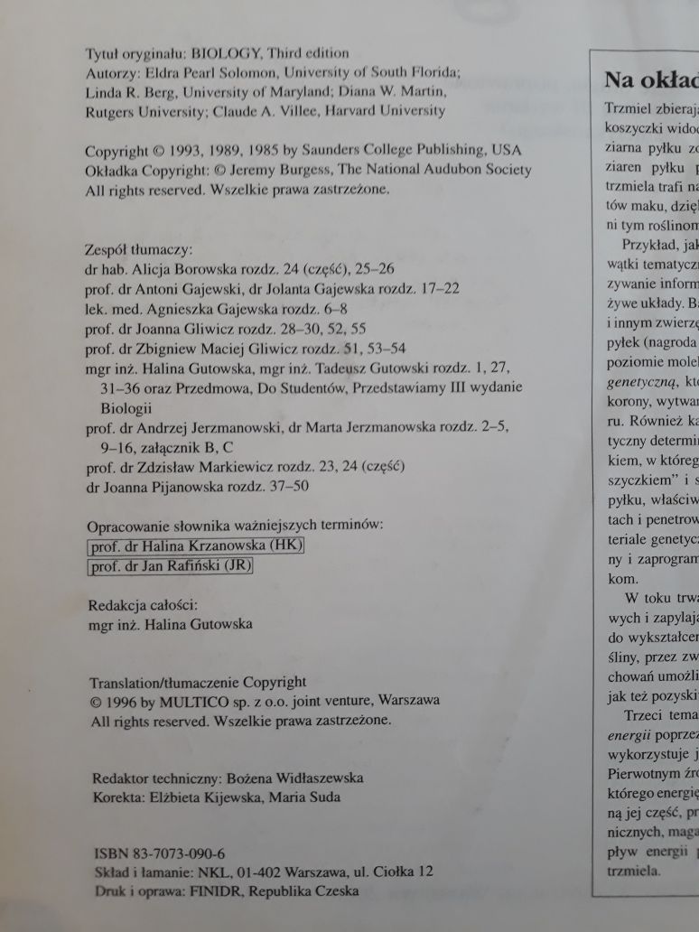 Biologia Villee, Solomon, Berg, Martin, 2000