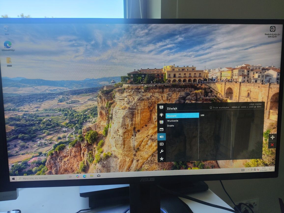 Monitor Gamingowy ASUS VG255 - 75Hz, 1ms, FreeSync - SUPER STAN!
